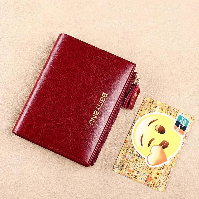 Anti RFID Woman Small Genuine Leather Purse 2025 New Design Ultra Thin Coin Wallet for Women Fashion Gifts