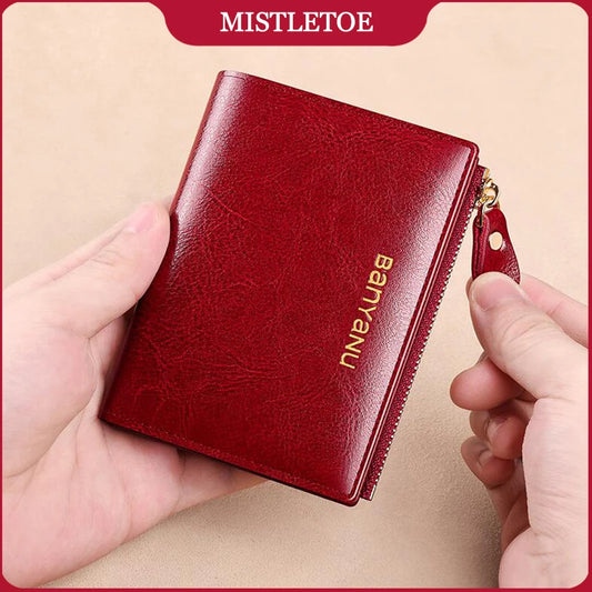 Anti RFID Woman Small Genuine Leather Purse 2025 New Design Ultra Thin Coin Wallet for Women Fashion Gifts