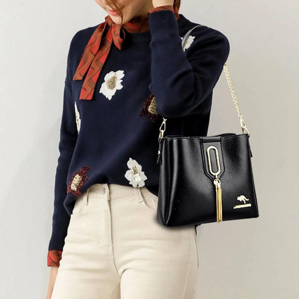 High Quality Leather Purses and Handbags Women Bags Luxury Designer Ladies Shoulder Sac Crossbody Bags  for Women Tote Bag 2025