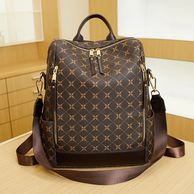 Shoulder Backpack for Women 2024 New Style, Large Capacity, Diagonal Span, Super Fire, High Grade, Trendy Travel, Leisure, Retro