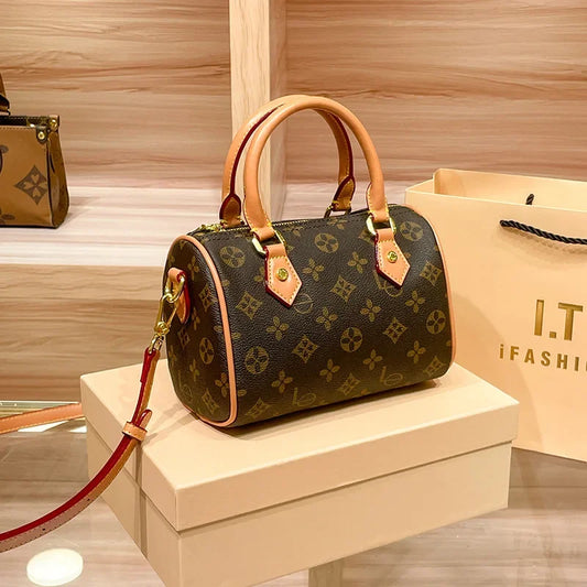 Women's Pillow Handbag Vintage Floral Large Brand Handbag Boston Style Crossbody Bag Fashionable And Stylish Bag