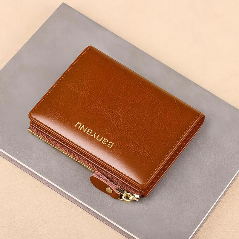 Anti RFID Woman Small Genuine Leather Purse 2025 New Design Ultra Thin Coin Wallet for Women Fashion Gifts