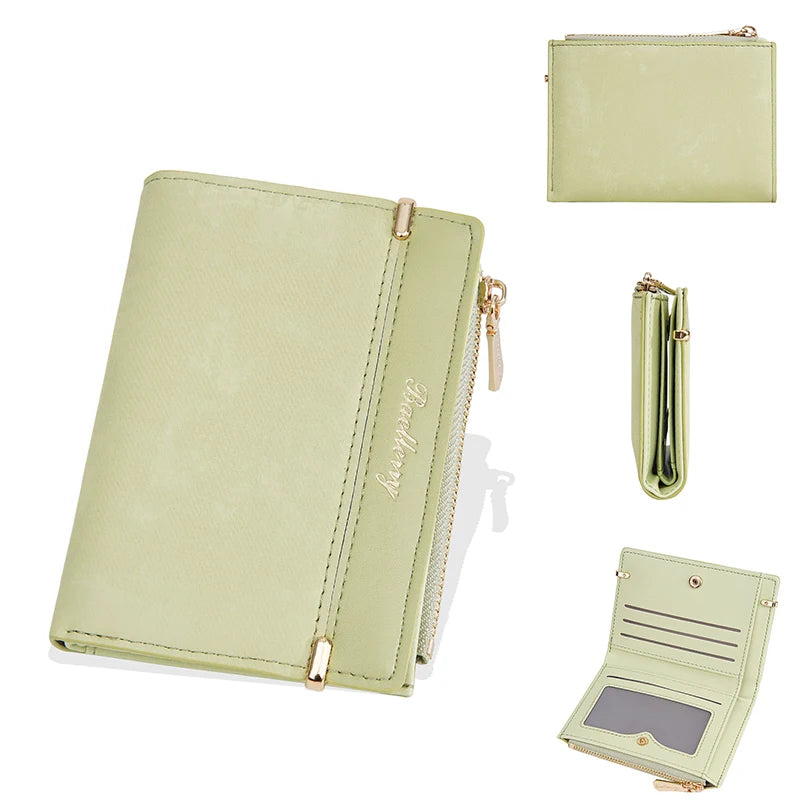 Baellerry Women Wallets New Short Coin Pocket High Quality Zipper Female Purses ID Card Holder Photo Holder Small Wallet For Gir