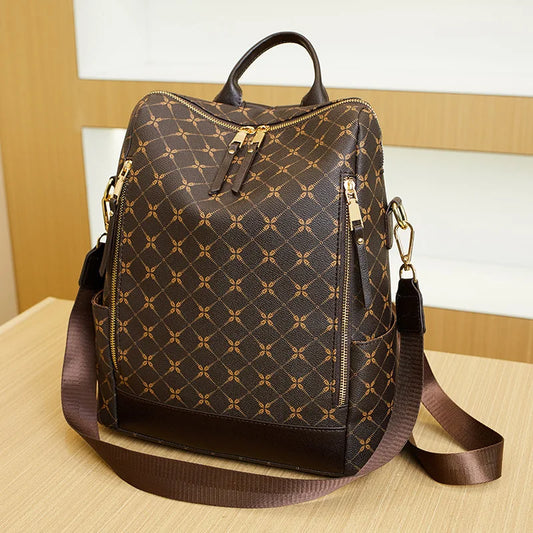 Shoulder Backpack for Women 2024 New Style, Large Capacity, Diagonal Span, Super Fire, High Grade, Trendy Travel, Leisure, Retro