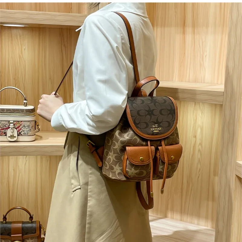 Backpack Women's Bag 2024 New High end Designer Retro Leisure Commuter Backpack Travel Bag Large Capacity