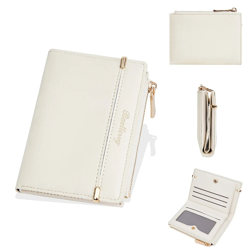 Baellerry Women Wallets New Short Coin Pocket High Quality Zipper Female Purses ID Card Holder Photo Holder Small Wallet For Gir
