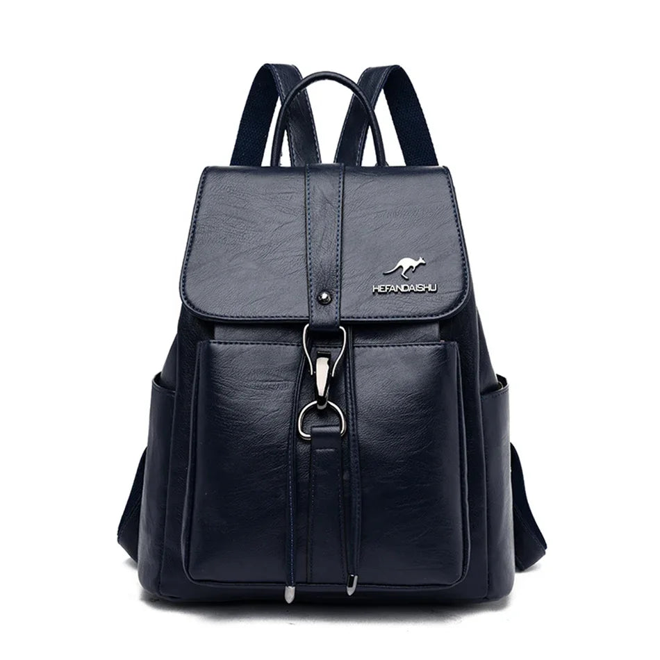 Bagpack Luxury Women Backpack Soft Leather Backpacks for Teenage Girls Female School Shoulder Bags for Women 2024 Mochila Sac
