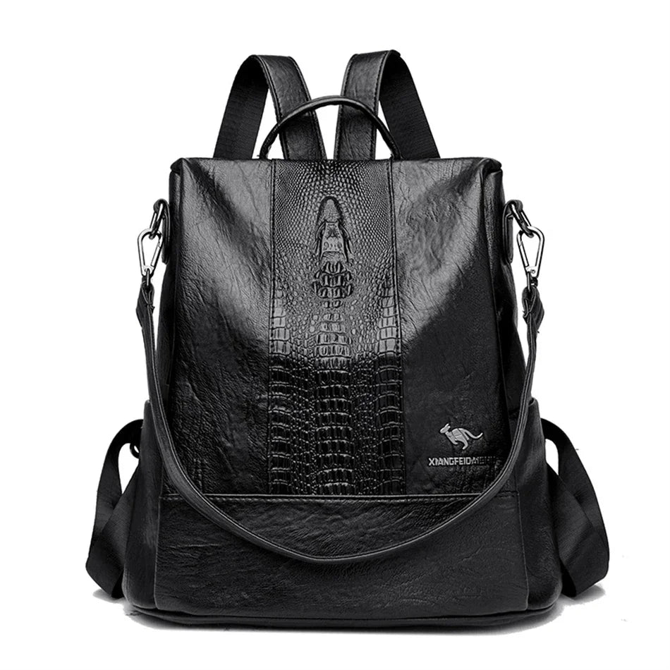 Women's Soft Leather Backpack School Bookbags for Girls Bagpack Large Capacity Designer Travel Rucksack High Quality Mochilas