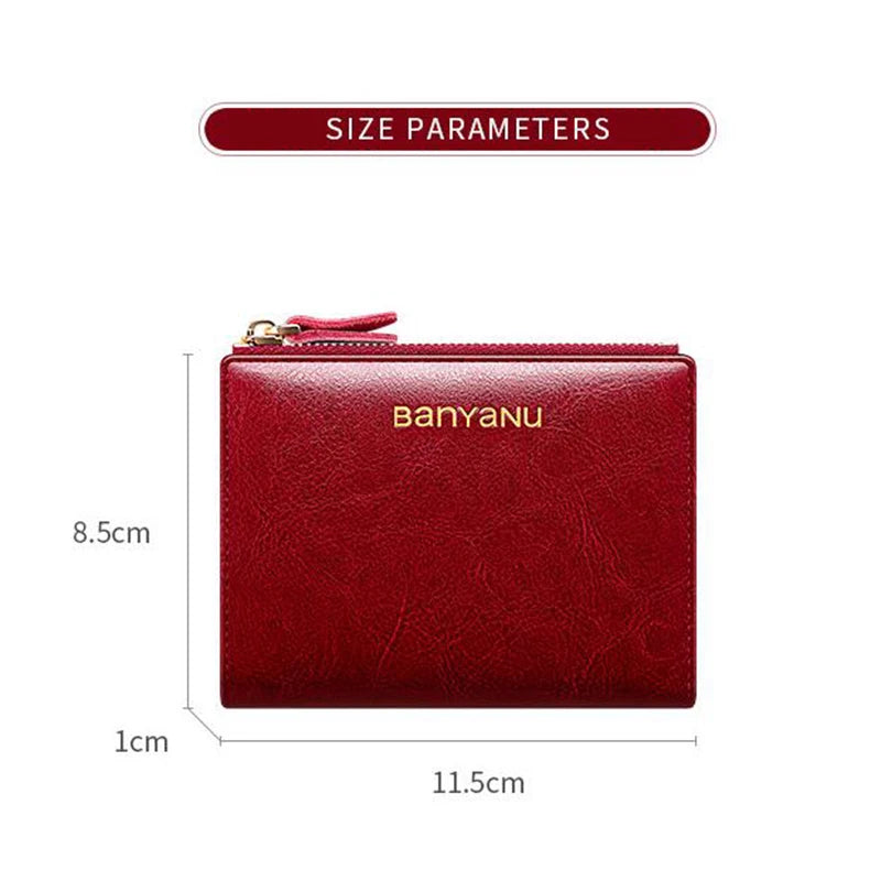 Anti RFID Woman Small Genuine Leather Purse 2025 New Design Ultra Thin Coin Wallet for Women Fashion Gifts