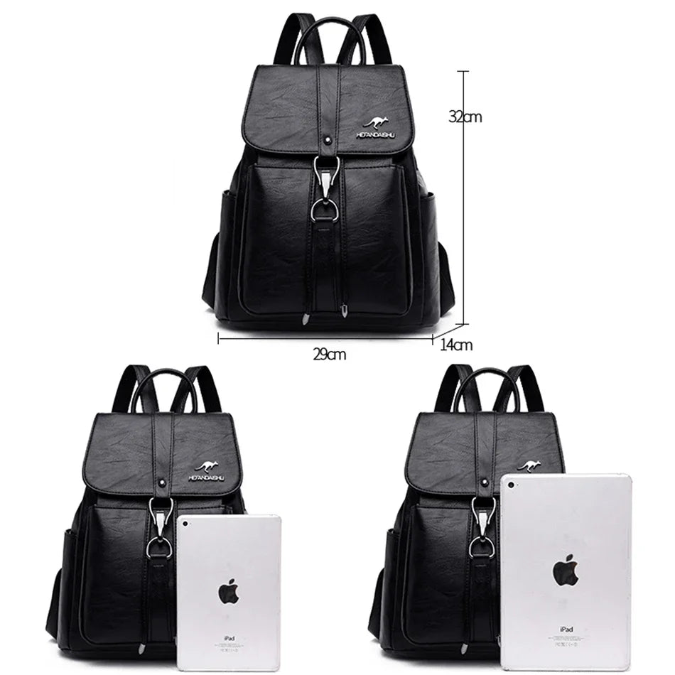 Bagpack Luxury Women Backpack Soft Leather Backpacks for Teenage Girls Female School Shoulder Bags for Women 2024 Mochila Sac