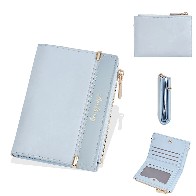 Baellerry Women Wallets New Short Coin Pocket High Quality Zipper Female Purses ID Card Holder Photo Holder Small Wallet For Gir
