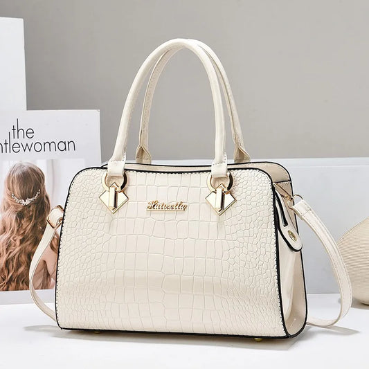 Women's bags, handbags, shoulder messenger bags, fashionable and versatile middle-aged large-capacity mother bags