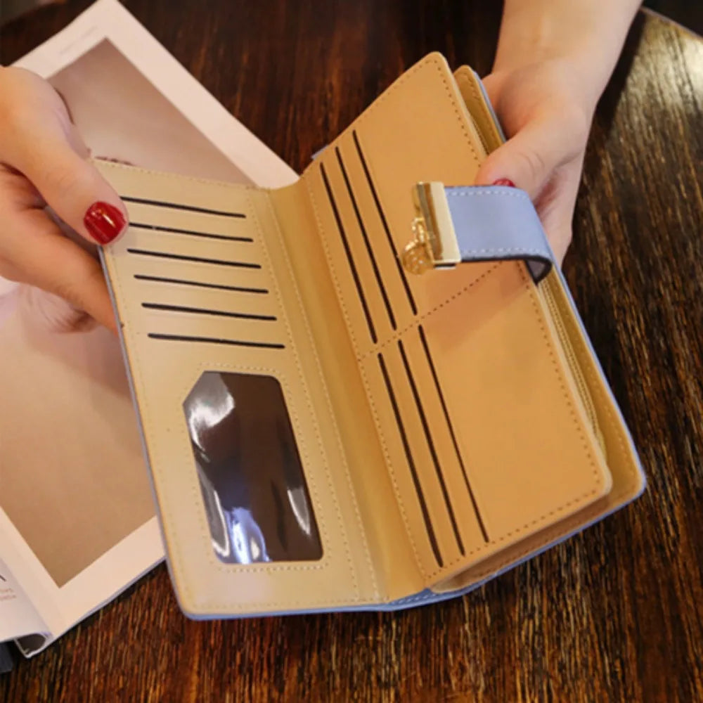 Women's Wallet PU Leather Purse Long Wallet Large-capacity Multi-card Slots Handbag for Women Coin Purse Card Holders Clutch