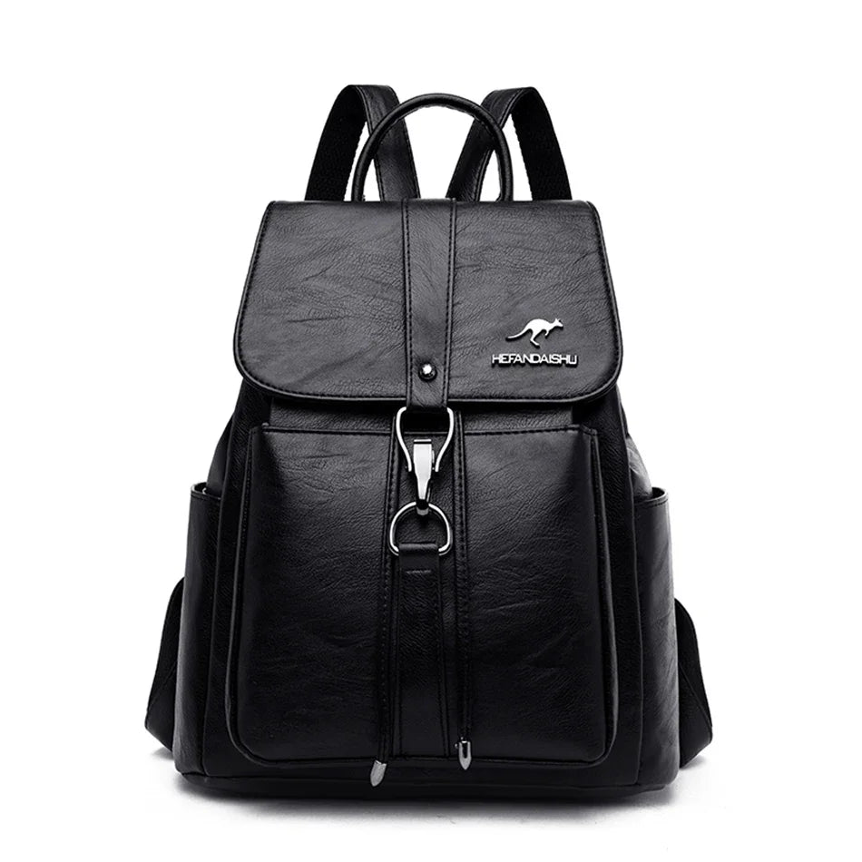 Bagpack Luxury Women Backpack Soft Leather Backpacks for Teenage Girls Female School Shoulder Bags for Women 2024 Mochila Sac