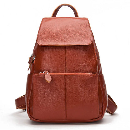 Zency Stylish Black White Genuine Leather Women Backpack A++ Quality Anti-theft Large Capacity Knapsack Travel Designer Rucksack
