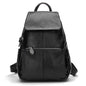 Zency Stylish Black White Genuine Leather Women Backpack A++ Quality Anti-theft Large Capacity Knapsack Travel Designer Rucksack