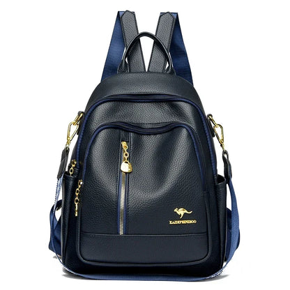 New Classical Fashion High Quality Soft Leather Travel Backpack Women Large Capacity Luxury Shoulder Bags School Bag Backpacks