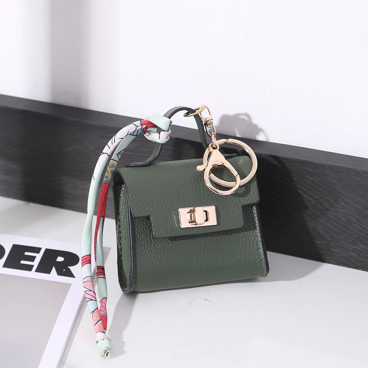 Mini bag pendant, house small bag, light luxury bag, new fashion decoration, red envelope, headphones, charter key bag