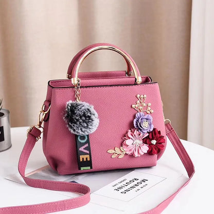 3D Flower Decor Handbag, Elegant Mini Crossbody Bag, Women's Fashion Shoulder Bag, Street Trends Tote Bag Purse