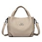 Women Soft Leather Top-Handle Bags Luxury Designer Handbag Solid Color Ladies Shoulder Crossbody Bag And Purse Commuting Sac