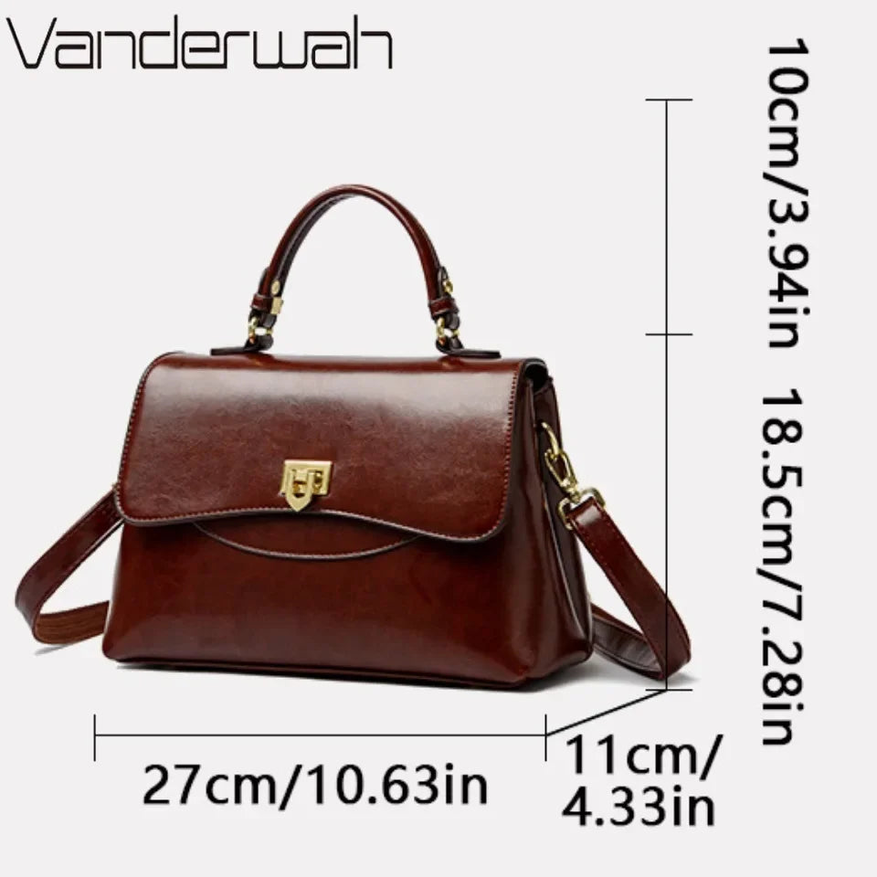 Luxury Large Capacity Multilayer Shoulder Messenger Bag High Quality Leather Handbag Women Designer Crossbody Sac Female Tote