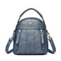 4 In 1 Leather Backpacks Multifunction Female Shoulder Bag Fashion Ladies Small Backpack Travel Bags for Girls New Messenger Sac