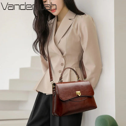 Luxury Large Capacity Multilayer Shoulder Messenger Bag High Quality Leather Handbag Women Designer Crossbody Sac Female Tote