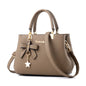 Yogodlns Elegant Women Messenger Bags with flower pendant Office Ladies Totes Pure Handbag for female Crossbody Shoulder Bags