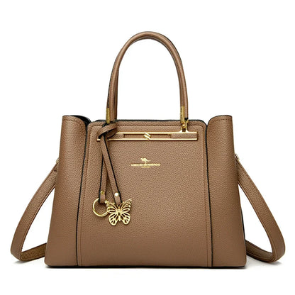 Soft Leather Luxury Handbags Women Bags Designer 3 Layers Shoulder Crossbody Sac Ladies Large Capacity Shopping Messenger Tote