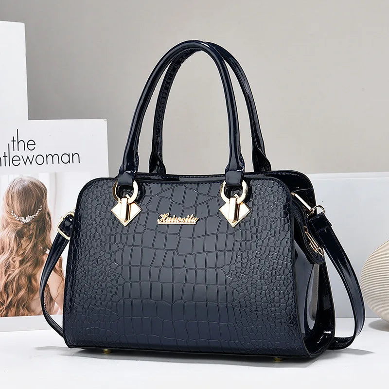 Women's bags, handbags, shoulder messenger bags, fashionable and versatile middle-aged large-capacity mother bags