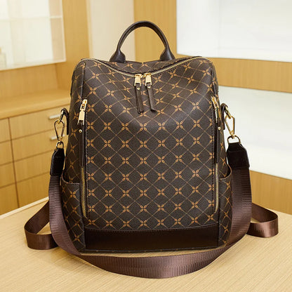 Shoulder Backpack for Women 2024 New Style, Large Capacity, Diagonal Span, Super Fire, High Grade, Trendy Travel, Leisure, Retro