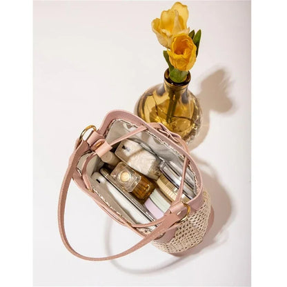 High Capacity Women Tote Ladies Casual Solid Color Shoulder Bag Foldable Reusable Women Shopping Beach Bag