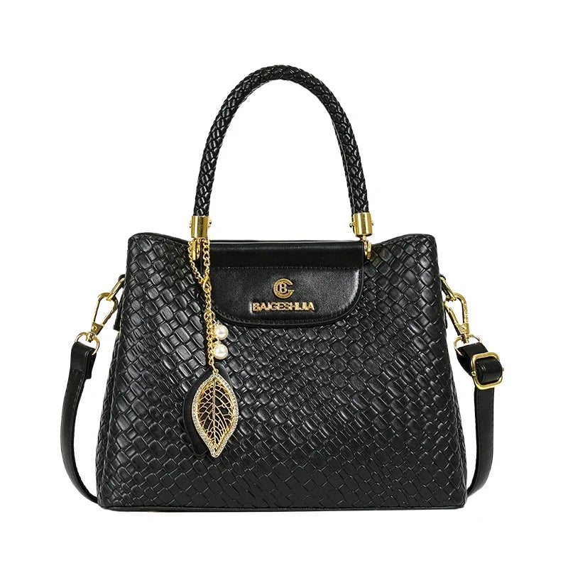Genuine Soft PU Leather Handbags for Women Vintage Shoulder Tote Bag Luxury Designer Ladies Large Capacity Purse Bags Sac A Main