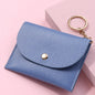 Coin Purse Women Simple Fashion PU Leather Buckle Ultra-thin Mini Change Purses Keychain Wallets Card Holder Pouch Small Wallet