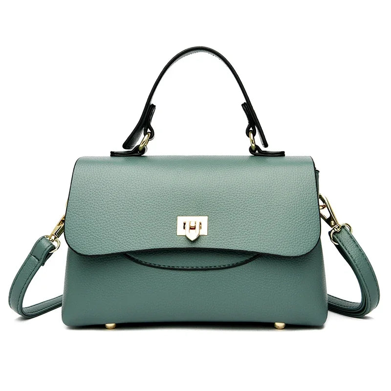 Luxury Large Capacity Multilayer Shoulder Messenger Bag High Quality Leather Handbag Women Designer Crossbody Sac Female Tote