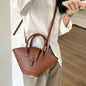 Luxury Designer Fashion Handbag PU Leather Tote Bag Large Capacity Trendy Crossbody Bag Trapezoid Bucket Bag for Women