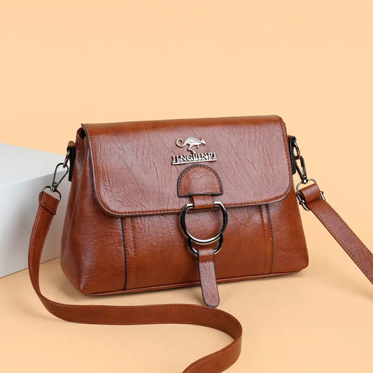 New Single Shoulder Bag PU Soft Leather Texture Women's Bag Large Capacity Crossbody Bag Simple Small Square Fashion Handbag