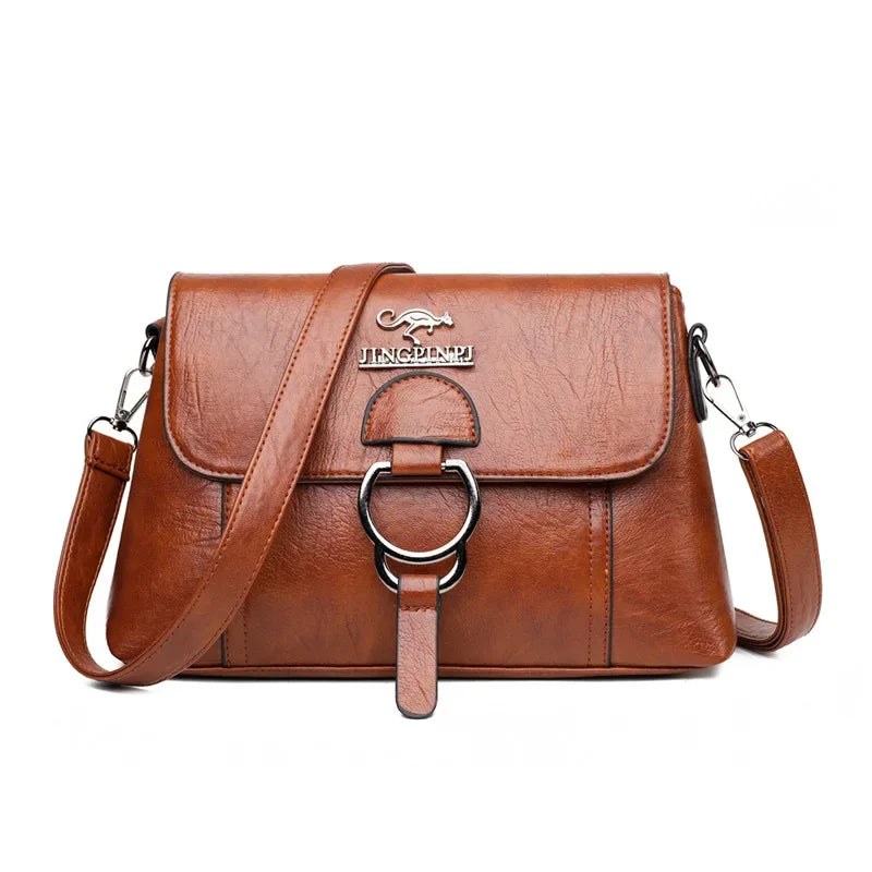 New Single Shoulder Bag PU Soft Leather Texture Women's Bag Large Capacity Crossbody Bag Simple Small Square Fashion Handbag