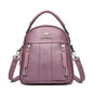 4 In 1 Leather Backpacks Multifunction Female Shoulder Bag Fashion Ladies Small Backpack Travel Bags for Girls New Messenger Sac