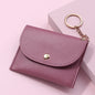 Coin Purse Women Simple Fashion PU Leather Buckle Ultra-thin Mini Change Purses Keychain Wallets Card Holder Pouch Small Wallet