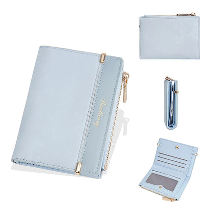 Baellerry Women Wallets New Short Coin Pocket High Quality Zipper Female Purses ID Card Holder Photo Holder Small Wallet For Gir