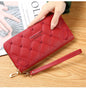 Women's Embroidered Wallet - European Style Zipper Card Holder with Phone Pocket, Fashion Crossbody Handbag Purse