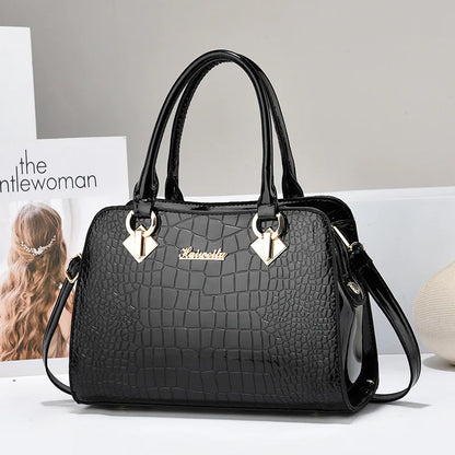 Women's bags, handbags, shoulder messenger bags, fashionable and versatile middle-aged large-capacity mother bags