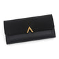 New Korean version women's wallet long V-shaped buckle three fold wallet for women, hand-held bag, change card bag