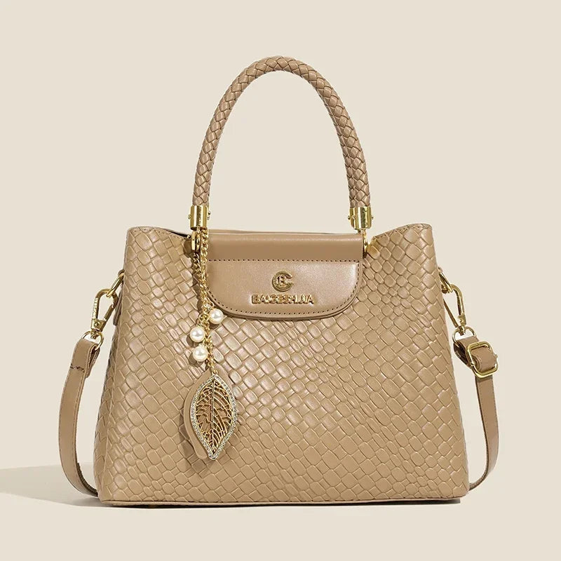 Genuine Soft PU Leather Handbags for Women Vintage Shoulder Tote Bag Luxury Designer Ladies Large Capacity Purse Bags Sac A Main