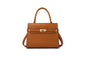 Women's soft leather handbag simple small square bag casual women's bucket bag fashionable single shoulder crossbody bag