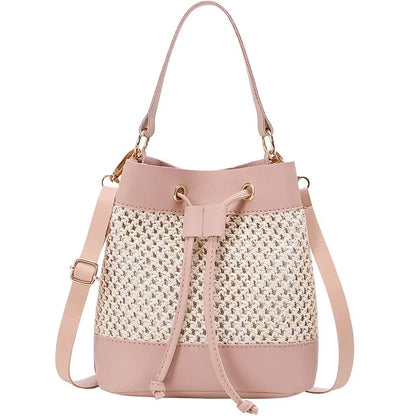 High Capacity Women Tote Ladies Casual Solid Color Shoulder Bag Foldable Reusable Women Shopping Beach Bag