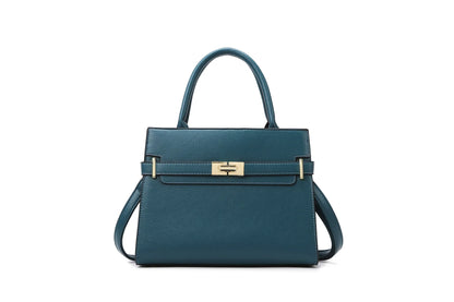 Women's soft leather handbag simple small square bag casual women's bucket bag fashionable single shoulder crossbody bag