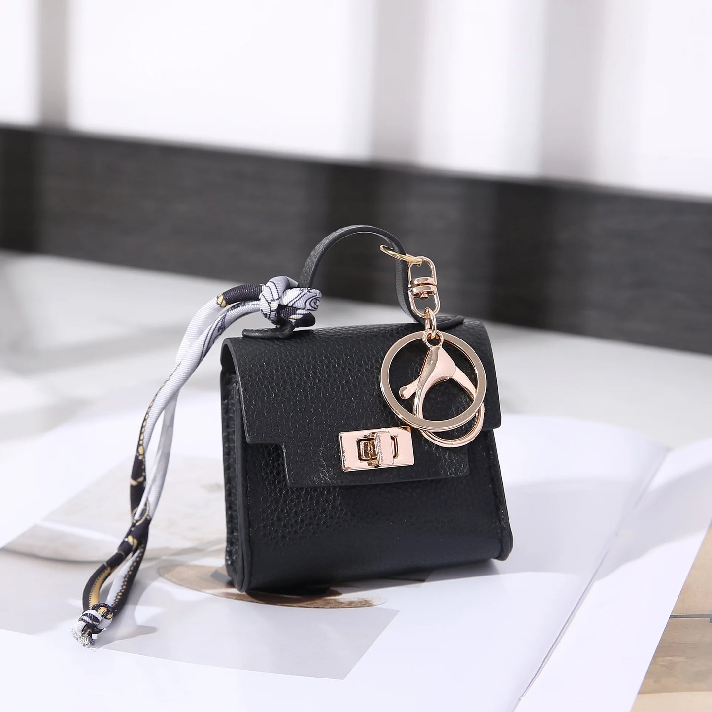 Mini bag pendant, house small bag, light luxury bag, new fashion decoration, red envelope, headphones, charter key bag