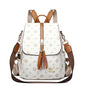 Ladies Backpack Designer High Quality Leather Women Bag Luxury Fashion Printing Tassel School Bags Large Capacity Backpacks Sac